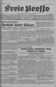 Lodzer Freie Presse : verbreitetste deutsche Tageszeitung in Polen 1938, nr 245-272