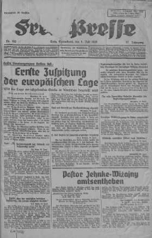Lodzer Freie Presse : verbreitetste deutsche Tageszeitung in Polen 1939, nr 182-212