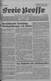 Lodzer Freie Presse : verbreitetste deutsche Tageszeitung in Polen 1939, nr 244-265