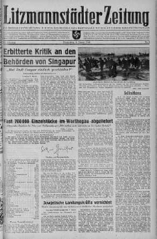 Litzmannstaedter Zeitung 8 styczeń 1942 nr 8