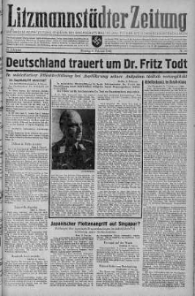 Litzmannstaedter Zeitung 9 luty 1942 nr 40