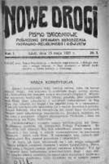Nowe Drogi : pismo tygodniowe poświęcone sprawom odrodzenia moralno-religijnego i oświaty 15 maj 1921 nr 3