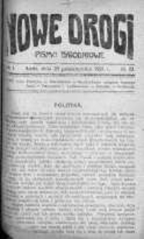 Nowe Drogi : pismo tygodniowe poświęcone sprawom odrodzenia moralno-religijnego i oświaty 23 październik 1921 nr 23