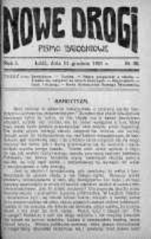 Nowe Drogi : pismo tygodniowe poświęcone sprawom odrodzenia moralno-religijnego i oświaty 11 grudzień 1921 nr 30