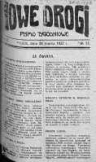 Nowe Drogi : pismo tygodniowe poświęcone sprawom odrodzenia moralno-religijnego i oświaty 26 marzec 1922 nr 13