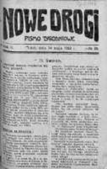 Nowe Drogi : pismo tygodniowe poświęcone sprawom odrodzenia moralno-religijnego i oświaty 14 maj 1922 nr 20