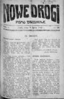 Nowe Drogi : pismo tygodniowe poświęcone sprawom odrodzenia moralno-religijnego i oświaty 9 lipiec 1922 nr 28