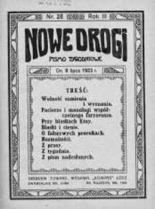Nowe Drogi : pismo tygodniowe poświęcone sprawom odrodzenia moralno-religijnego i oświaty 8 lipiec 1923 nr 28