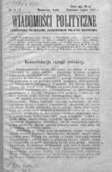 Wiadomości Polityczne: Czasopismo Poświęcone Zagadnieniom Polityki Narodowej 1917 czerwiec/lipiec nr 6-7