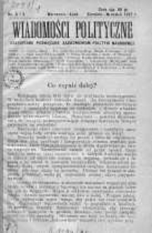 Wiadomości Polityczne: Czasopismo Poświęcone Zagadnieniom Polityki Narodowej 1917 sierpień/wrzesień nr 8-9