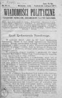 Wiadomości Polityczne: Czasopismo Poświęcone Zagadnieniom Polityki Narodowej 1917 październik/listopad nr 10-11