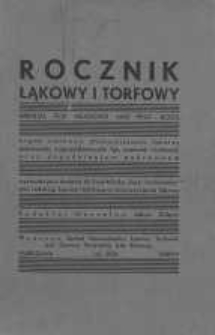 Rocznik Łąkowy i Torfowy : organ naukowypoświęcony zagospodarowaniu łąk, pastwisk, torfowisk oraz zagadnieniom pokrewny. T. II, 1936