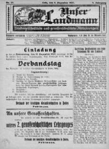 Unser Landmann 4 Dezember Jg. 9. 1927 Nr. 23