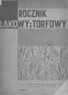 Rocznik Łąkowy i Torfowy : organ naukowypoświęcony zagospodarowaniu łąk, pastwisk, torfowisk oraz zagadnieniom pokrewny. T. II, 1937