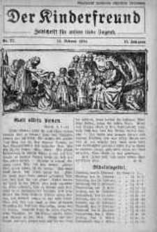 Der Kinderfreund: Zeitschrift fur unsere liebe Jugend 18 luty 1934 nr 22