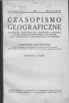 Czasopismo Geograficzne: poświęcone sprawom nauczania geografji: organ Zrzeszenia Nauczycieli Polskich Geografji 1932 t.10 z.1-3