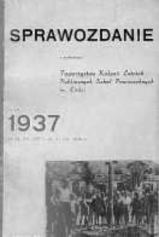 Sprawozdanie z Działalności Kuratoryjnego Komitetu Kolonii Letnich w Łodzi za rok 1937