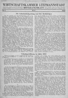 Wirtschaftskammer Litzmannstadt Mitteilungsblatt 1943 maj nr 5
