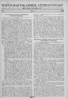 Wirtschaftskammer Litzmannstadt Mitteilungsblatt 1943 lipiec nr 7