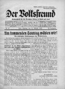 Der Volksfreund: Wochenschrift fur die Deutschen Polens in Stadt und Land 21 luty 1937 nr 8