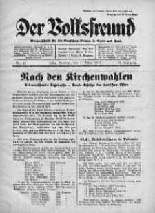 Der Volksfreund: Wochenschrift fur die Deutschen Polens in Stadt und Land 7 marzec 1937 nr 10
