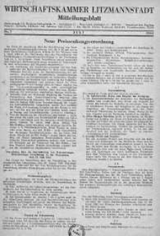 Wirtschaftskammer Litzmannstadt Mitteilungsblatt 1944 lipiec nr 7