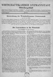 Wirtschaftskammer Litzmannstadt Mitteilungsblatt 1944 lipiec - numer specjalny