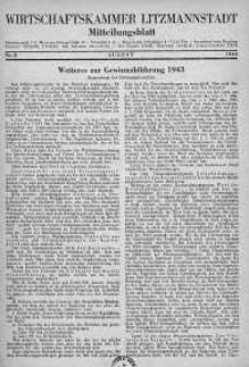 Wirtschaftskammer Litzmannstadt Mitteilungsblatt 1944 sierpień nr 8
