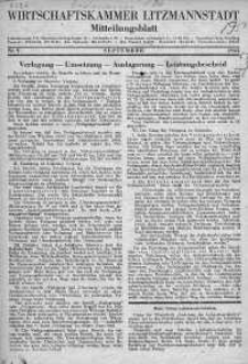 Wirtschaftskammer Litzmannstadt Mitteilungsblatt 1944 wrzesień nr 9