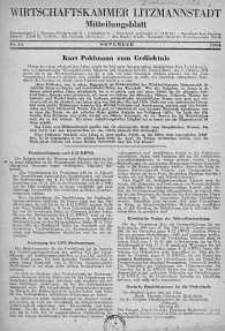 Wirtschaftskammer Litzmannstadt Mitteilungsblatt 1944 listopad nr 11