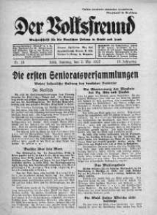 Der Volksfreund: Wochenschrift fur die Deutschen Polens in Stadt und Land 2 maj 1937 nr 18