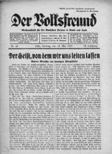 Der Volksfreund: Wochenschrift fur die Deutschen Polens in Stadt und Land 16 maj 1937 nr 20