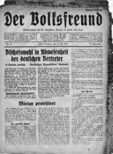 Der Volksfreund: Wochenschrift fur die Deutschen Polens in Stadt und Land 11 lipiec 1937 nr 28