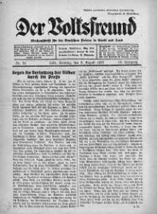 Der Volksfreund: Wochenschrift fur die Deutschen Polens in Stadt und Land 8 sierpień 1937 nr 32