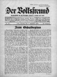 Der Volksfreund: Wochenschrift fur die Deutschen Polens in Stadt und Land 5 wrzesień 1937 nr 36