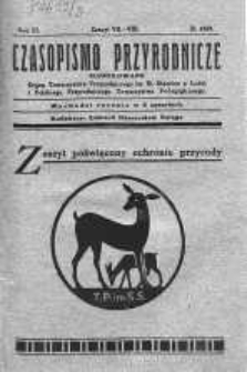 Czasopismo Przyrodnicze Ilustrowane. Organ Towarzystwa Przyrodniczego im. St. Staszica w Łodzi 1929 z.7-8