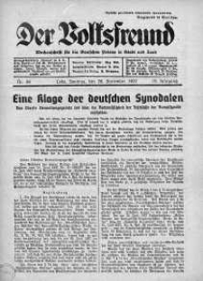 Der Volksfreund: Wochenschrift fur die Deutschen Polens in Stadt und Land 26 wrzesień 1937 nr 39