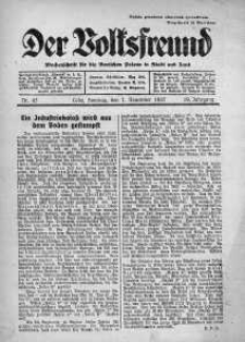 Der Volksfreund: Wochenschrift fur die Deutschen Polens in Stadt und Land 7 listopad 1937 nr 45