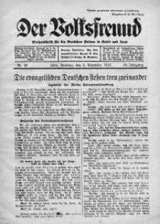 Der Volksfreund: Wochenschrift fur die Deutschen Polens in Stadt und Land 5 grudzień 1937 nr 49