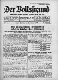 Der Volksfreund: Wochenschrift fur die Deutschen Polens in Stadt und Land 30 styczeń 1938 nr 5
