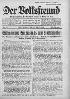 Der Volksfreund: Wochenschrift fur die Deutschen Polens in Stadt und Land 13 marzec 1938 nr 11
