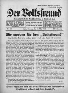 Der Volksfreund: Wochenschrift fur die Deutschen Polens in Stadt und Land 1 maj 1938 nr 18
