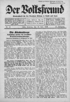 Der Volksfreund: Wochenschrift fur die Deutschen Polens in Stadt und Land 19 czerwiec 1938 nr 25