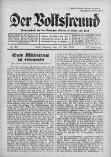 Der Volksfreund: Wochenschrift fur die Deutschen Polens in Stadt und Land 10 lipiec 1938 nr 28