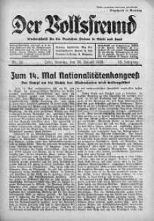 Der Volksfreund: Wochenschrift fur die Deutschen Polens in Stadt und Land 28 sierpień 1938 nr 35