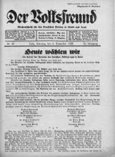 Der Volksfreund: Wochenschrift fur die Deutschen Polens in Stadt und Land 6 listopad 1938 nr 45