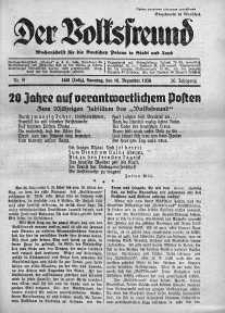 Der Volksfreund: Wochenschrift fur die Deutschen Polens in Stadt und Land 18 grudzień 1938 nr 51