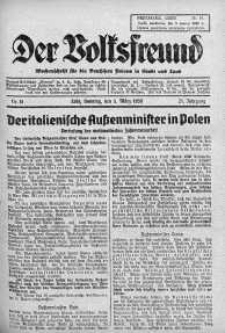 Der Volksfreund: Wochenschrift fur die Deutschen Polens in Stadt und Land 5 marzec 1939 nr 10