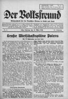 Der Volksfreund: Wochenschrift fur die Deutschen Polens in Stadt und Land 12 marzec 1939 nr 11