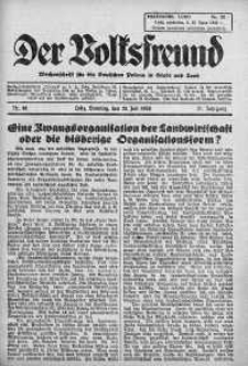 Der Volksfreund: Wochenschrift fur die Deutschen Polens in Stadt und Land 23 lipiec 1939 nr 30
